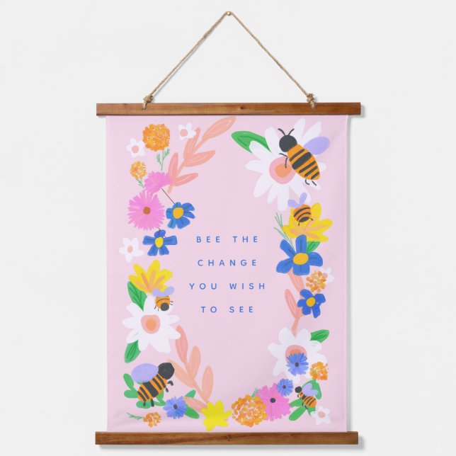 Bee the Change Hanging Tapestry (Front)