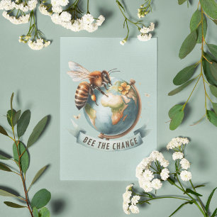 Bee the Change - Nature Inspired Postcard