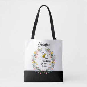 Bee the Change Personalised Tote Bag