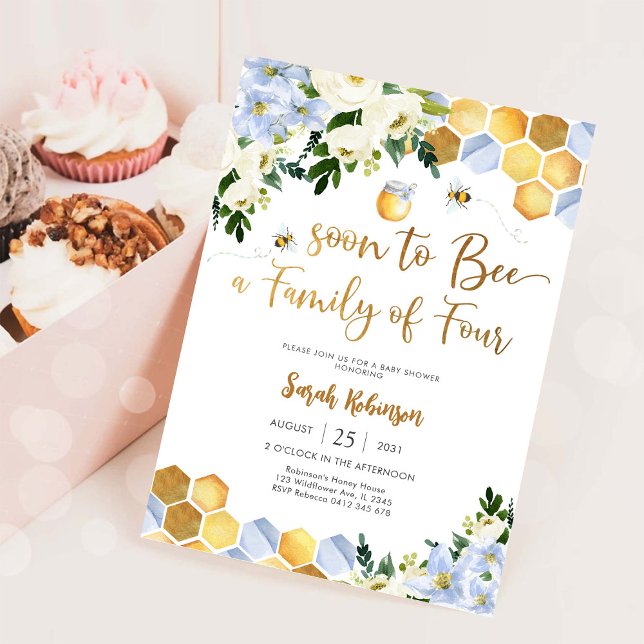 Bee Theme Baby Shower Invitation (Creator Uploaded)