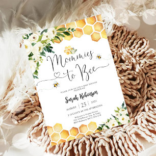 Bee Theme Baby Shower Invitation