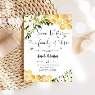 Bee Theme Baby Shower Invitation