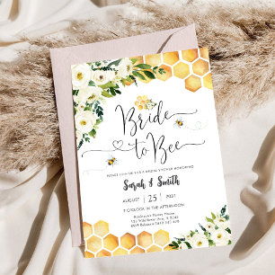 Bee Theme Bridal Shower Invitation