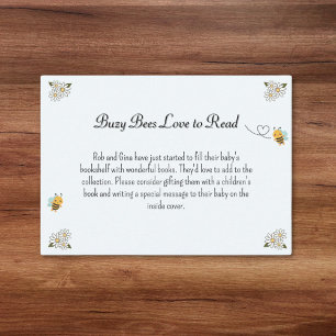 Bee Themed Baby Shower Enclosure Card