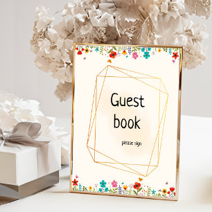 Bee Themed baby shower Guest book Poster