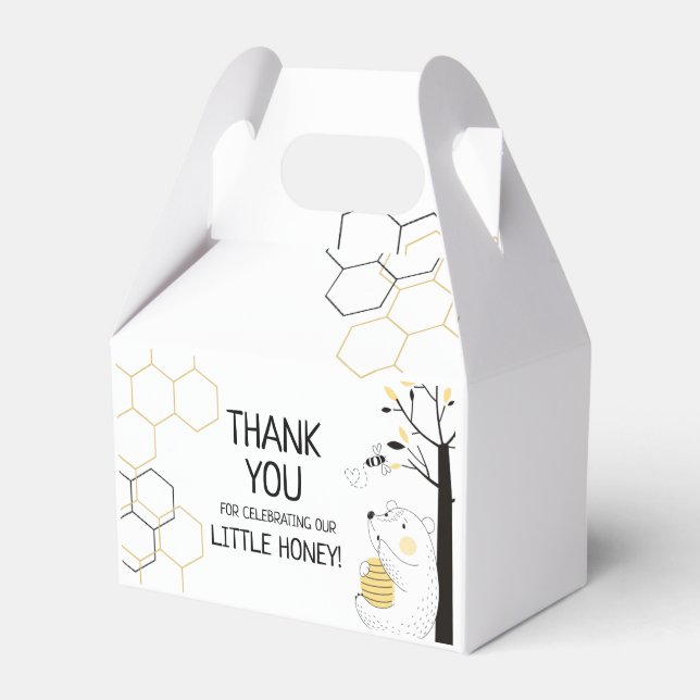 BEE THEMED BABY SHOWER, HONEY, PARTY FAVOR FAVOUR BOX (Front Side)