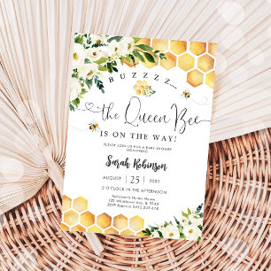 Bee Themed Baby Shower Invitation