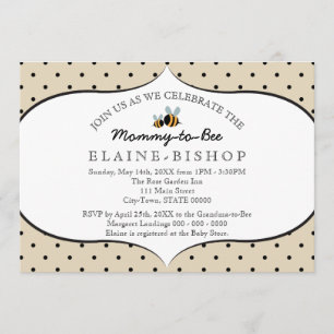 Bee Themed - Baby Shower Invitation - Mummy to Bee
