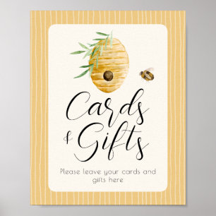 Bee Themed Cards And Gift Baby Shower Table Sign