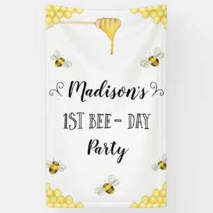Bee Themed First Bee-Day Birthday Banner