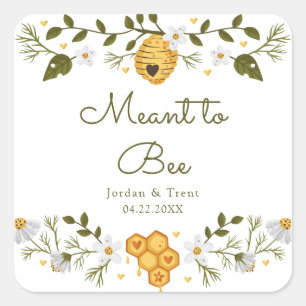 Bee Themed Wedding Favour/Gift Sticker