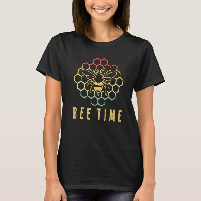 Bee Time Bees Beekeeper   T-Shirt (Front)