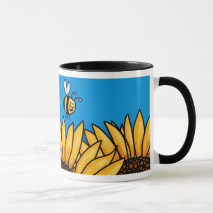 bee trail sunflower mug