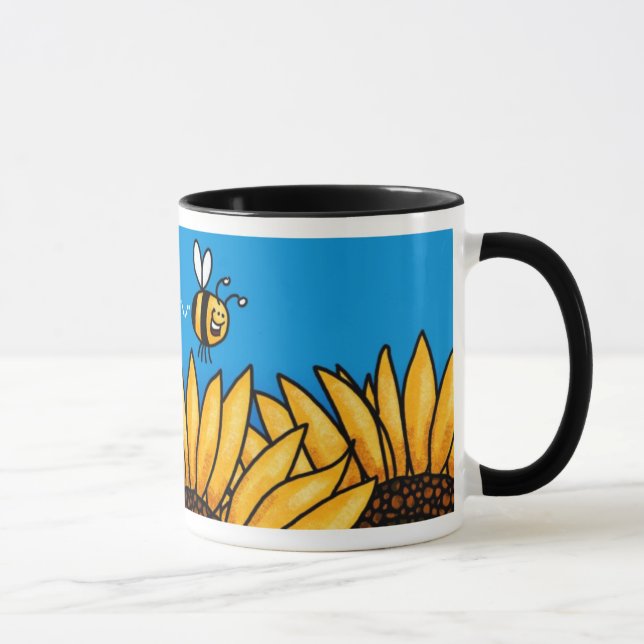 bee trail sunflower mug (Right)