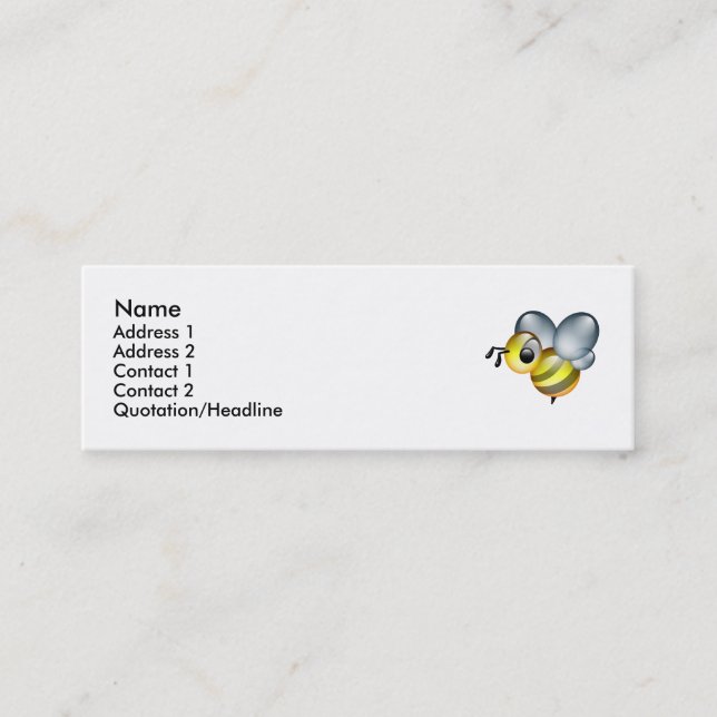 Bee U! Mini Business Card (Front)