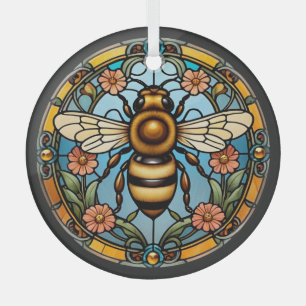 Bee-utiful Stained Glass Honeybee Tree Decoration
