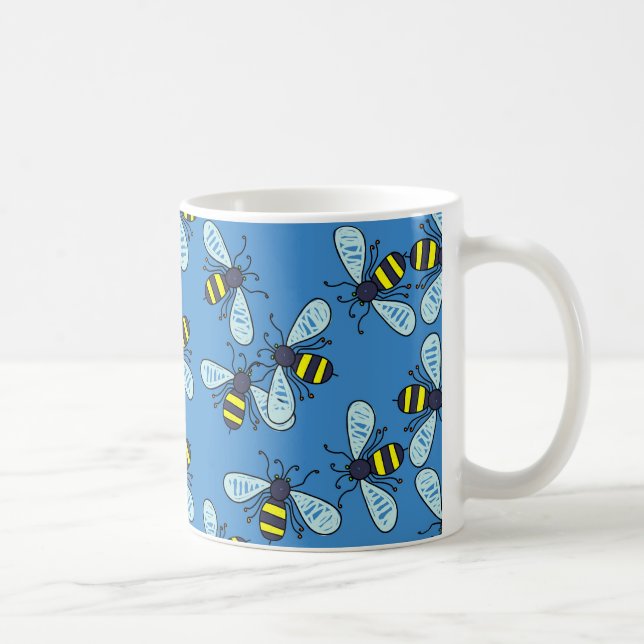 Bee Wallpaper Coffee Mug (Right)