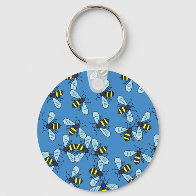 Bee Wallpaper Key Ring (Front)