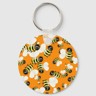 Bee Wallpaper Key Ring