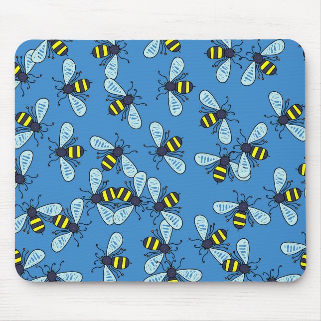 Bee Wallpaper Mouse Pad (Front)