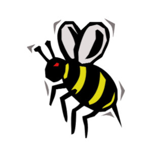 Bee Wasp Shape T-Shirt Flying Insect Art