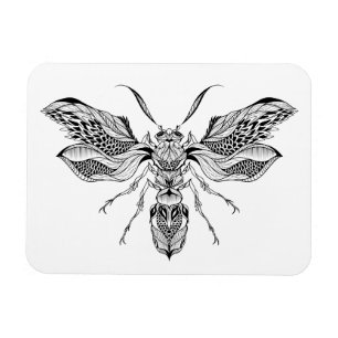 Bee-Wasp Tattoo Magnet