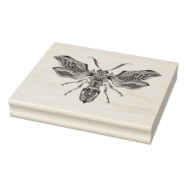 Bee-Wasp Tattoo Rubber Stamp (Stamp)