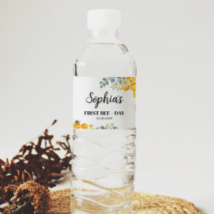 Bee Water Bottle Label Birthday Baby Shower