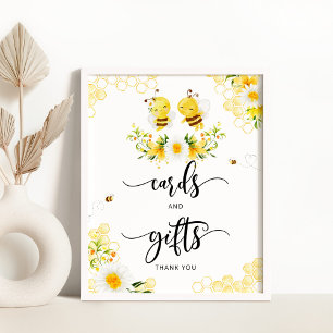 Bee watercolor cards and gifts sign