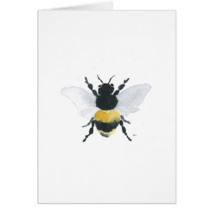 Bee Watercolor Print Greeting Card