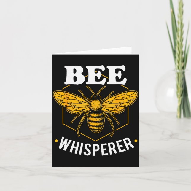 Bee Whisperer - Funny Beekeeng &amp; Beekeeper  Card (Front)