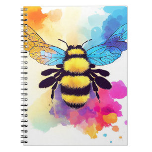 Bee Wild Nature Animal Color Art Painting Notebook