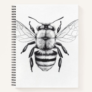 Bee Wild Nature Animal Illustration Art Drawing Notebook