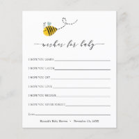Bee Wishes for Baby Card