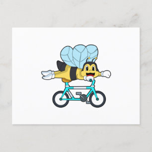 Bee with Bicycle Postcard