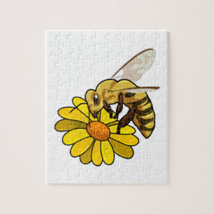 Bee with Blossom Jigsaw Puzzle
