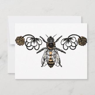 bee with clover