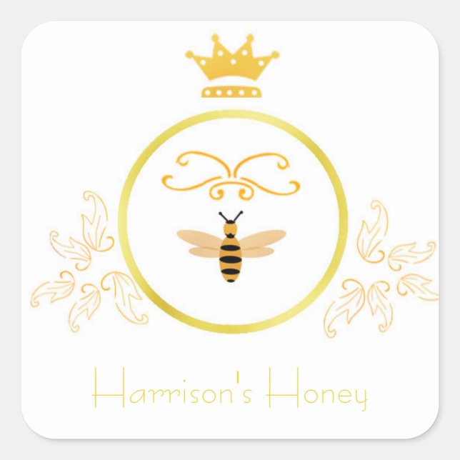 Bee with Crown Label (Front)