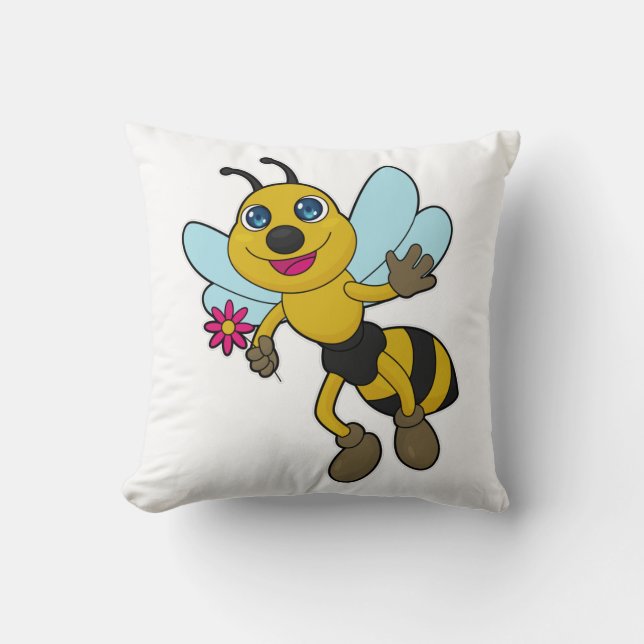 Bee with Flower Cushion (Front)