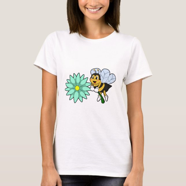 Bee with Flower.PNG T-Shirt (Front)