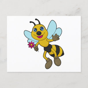 Bee with Flower Postcard