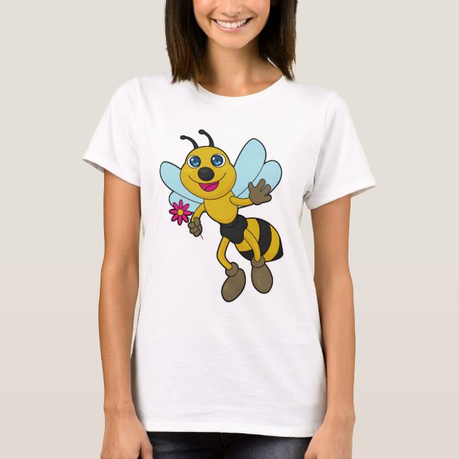 Bee with Flower T-Shirt (Front)