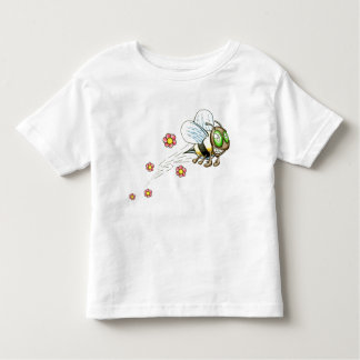 Bee with Pink Flowers Toddler T-Shirt