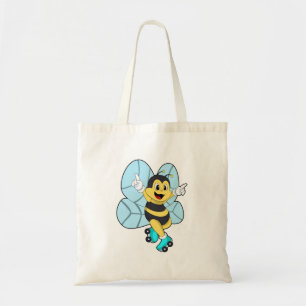 Bee with Roller skates Tote Bag