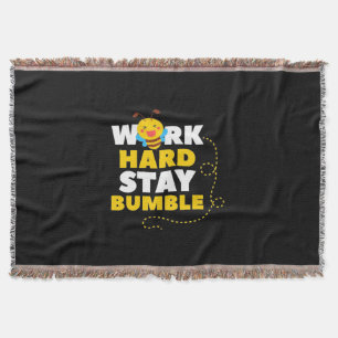 Bee Work Hard Stay Bumble Throw Blanket