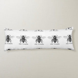 Bee Worker Honey Black Bumblebee Body Cushion