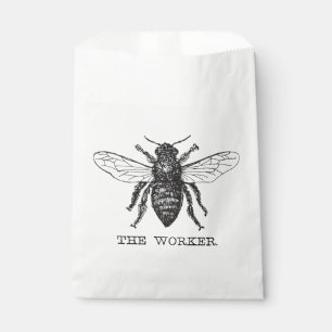 Bee Worker Honey Black Bumblebee Favour Bag