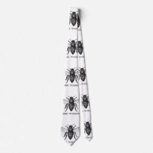 Bee Worker Honey Black Bumblebee Tie