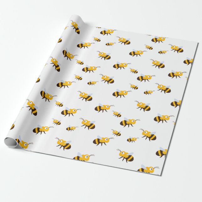 Bee Wrapping Paper (Unrolled)