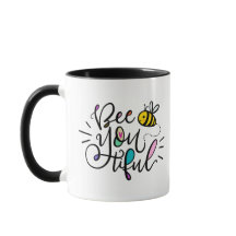 Bee-YOU-tiful hand lettered